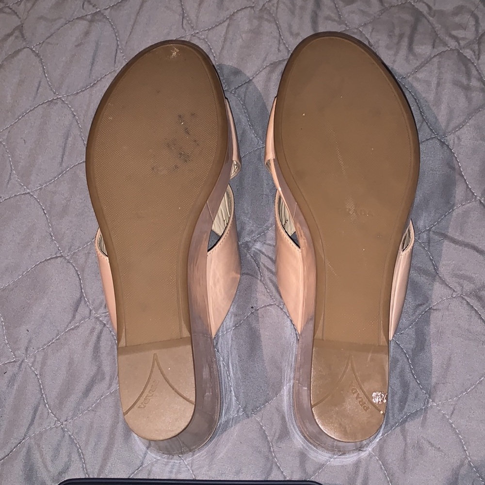 PRADA Wedge Sandal ~ Nude - Picture 11 of 17